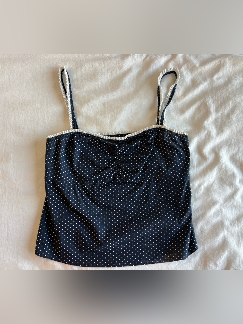 Brandy Melville Black Polka Dot Spaghetti Strap Cami